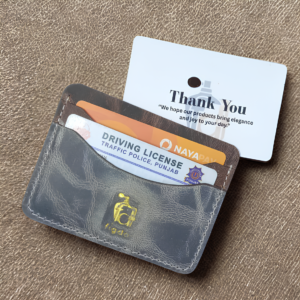 Original Leather Wallet in Pakistan – Storm Grey Cardholder