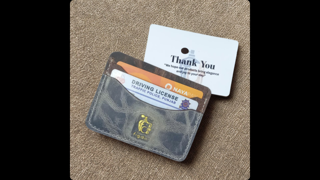 Original Leather Wallet in Pakistan – Storm Grey Cardholder